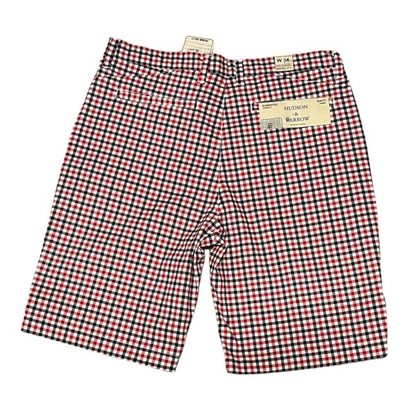 NWT Hudson & Barrow Red White and Blue Men’s Shorts Sz 34 - Picture 3 of 4